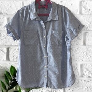 Tommy Hilfiger Light Blue Polka Dot Shirt NWOT
